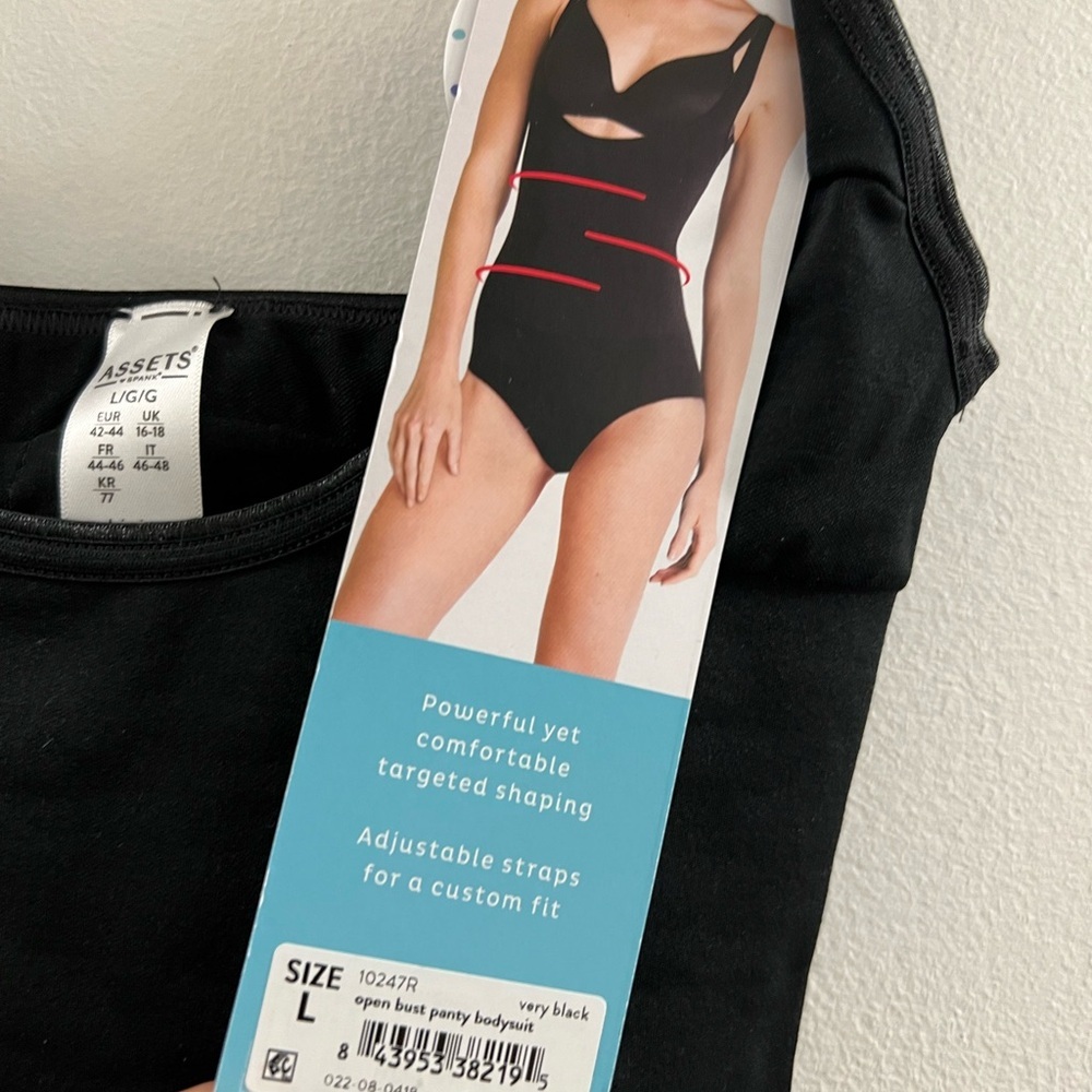 15. Assets by Spanx Black All In One Shaping Open Bust Panty Bodysuit - Picture 7 of 13